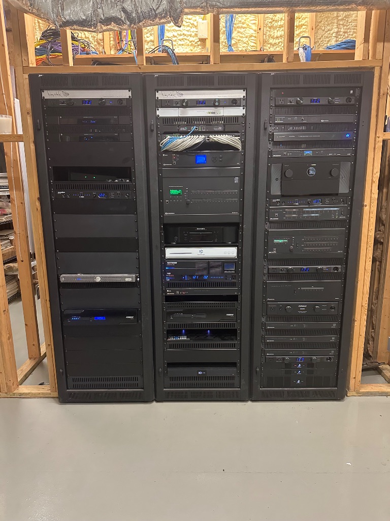 Professional AV equipment rack — structured cabling and infrastructure by DLSAV Atlanta